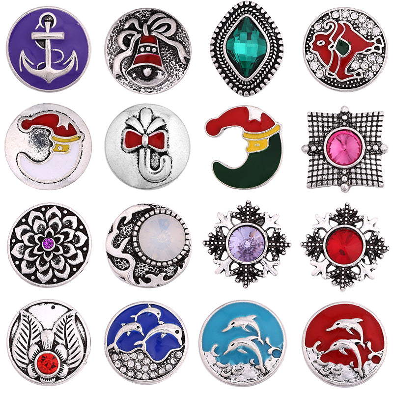 LKLDM 24PCS Mixed Style Rhinestones Snaps Jewelry Charms Ginger Buttons  18/20mm for Interchangeable Snaps Jewelry Making Women Teens Girls DIY  Bracelets Necklaces Rings Brooch Accessories LNNZ24-059 – Gingersnapscharms